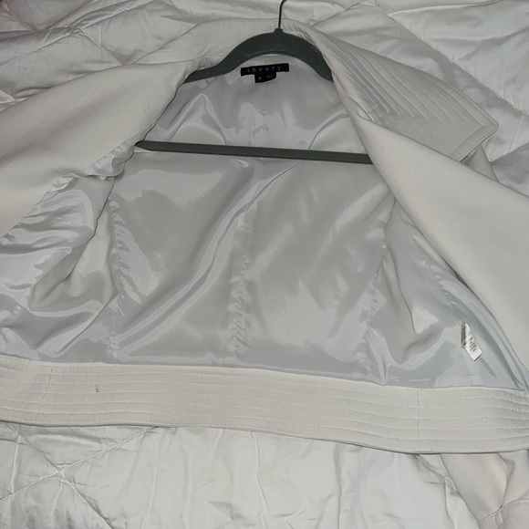 Theory cream moto jacket, size 6 - Picture 6 of 8